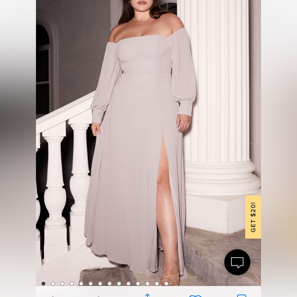 Lulus long sleeved Maxi Dress with Split